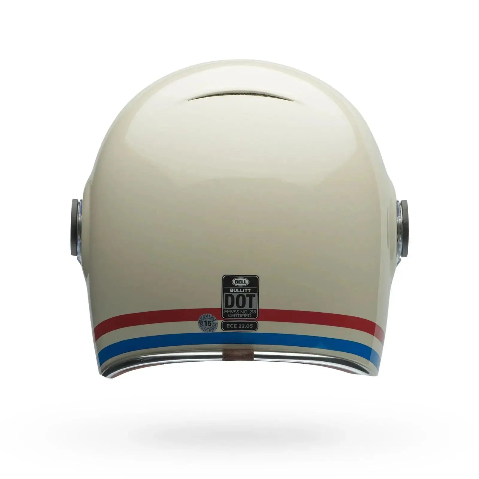Bell Bullitt Full Face Helmet Stripes Gloss Pearl White/Oxblood/Blue Medium Bell