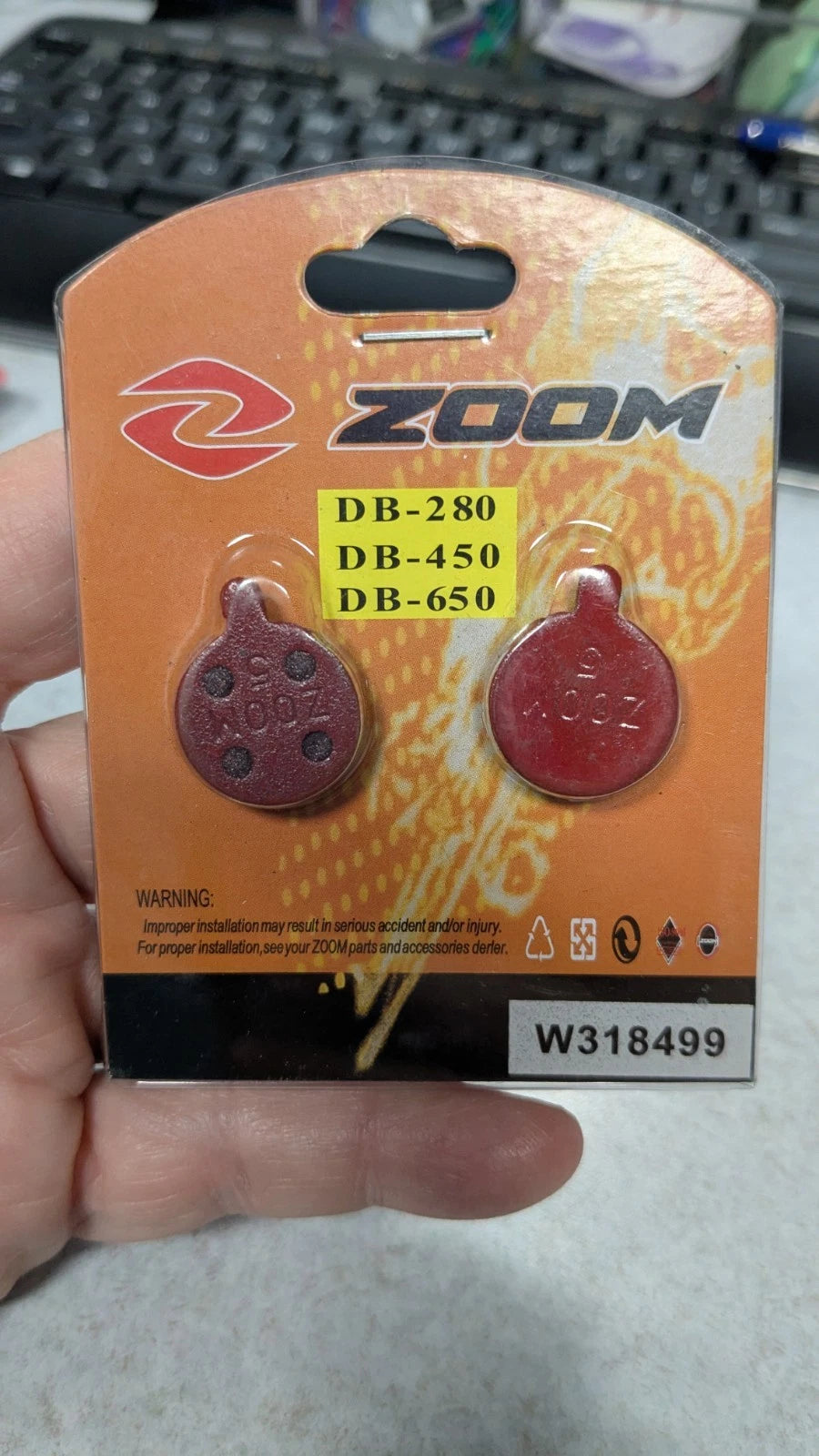 Zoom DB01 Disc Brake Pad (HL-280) (Boosted Rev)