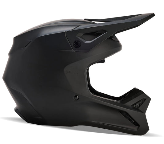 Fox Racing V1 Solid MX Offroad Helmet Matte Black XS