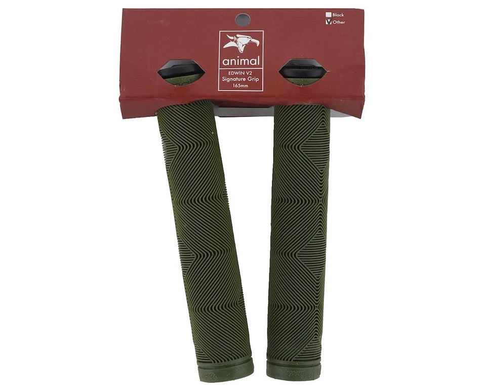 Animal Bikes Edwin De La Rosa Flangeless Grips Army Green