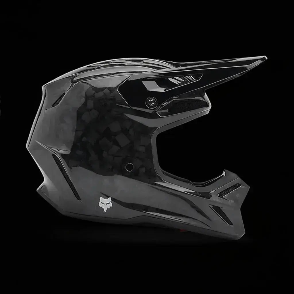 Fox Racing V3 RS Carbon Solid Black Helmet X-Large Fox Racing