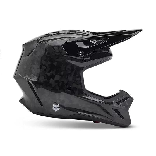 Fox Racing V3 RS Carbon Solid Black Helmet X-Large