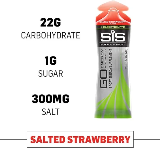SIS Go Energy + Electrolyte Gel 60ml Salted Strawberry Each