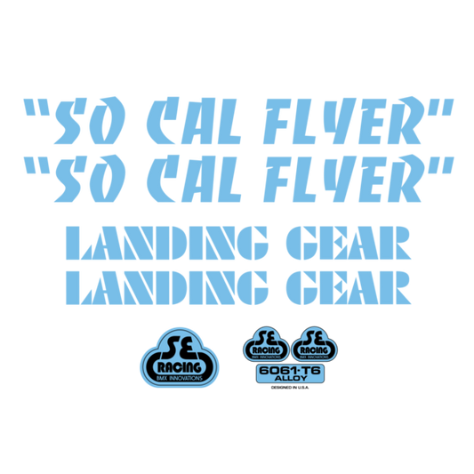 SE Racing So Cal Flyer Decal Set Blue