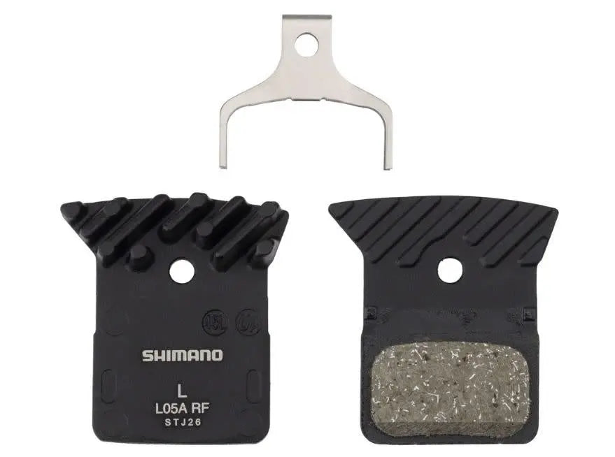 Shimano L05A-RF Disc Brake Pad and Spring - Resin Compound, Finned Alloy Backplate BIKEFACTORY Hawaii