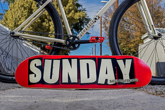 Sunday Bikes x Baker Skateboards Deck 8.25" Sunday Bikes