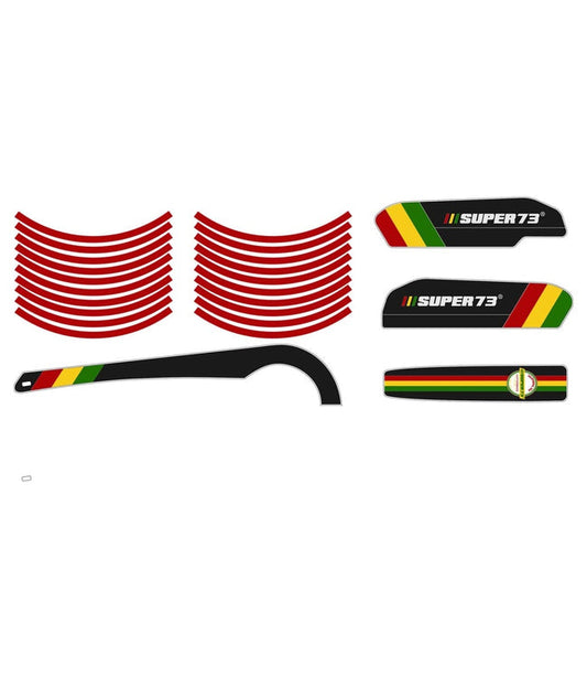 SUPER73-S Series Rasta Battery Decal Kit