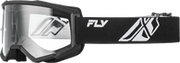 FLY RACING FOCUS GOGGLE BLACK/WHITE W/ CLEAR LENS