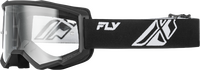 FLY RACING FOCUS GOGGLE BLACK/WHITE W/ CLEAR LENS