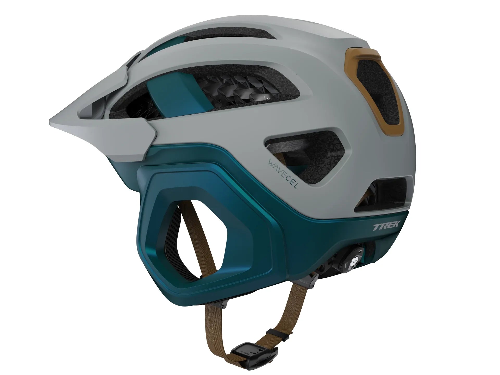 Trek Blaze WaveCel Mountain Bike Helmet - Gravel/Dark Aquatic (L)