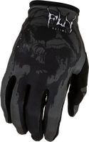FLY RACING YOUTH LITE DARK SERIES GLOVES GREY/BLACK YS