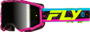 Fly Racing Zone Goggle Pink / Black / Hi-Vis w/ Black Mirror / Smoke Lens