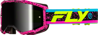 Fly Racing Zone Goggle Pink / Black / Hi-Vis w/ Black Mirror / Smoke Lens