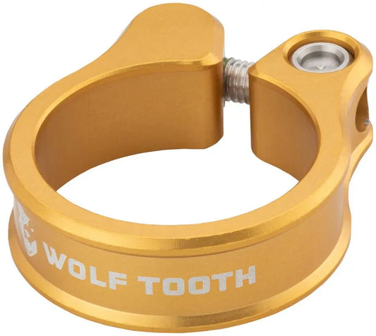 Wolf Tooth Bolt-On Seatpost Clamp - 28.6mm, Gold BIKEFACTORY Hawaii
