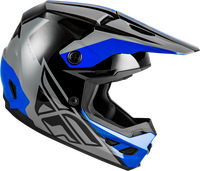 FLY RACING KINETIC CREST HELMET GREY/BLACK/BLUE 2X
