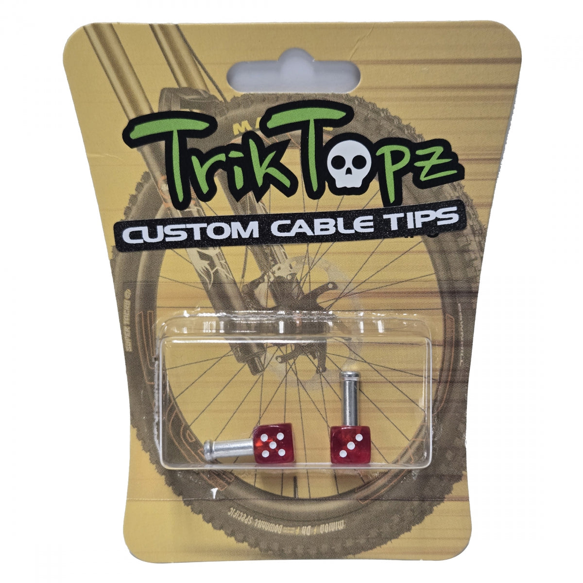 CABLE TIP TRIKTOPZ DICE CLEAR RED 1pr/PK