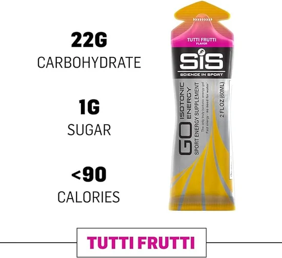 SIS Go Isotonic Energy Gel 60ml Tutti Frutti Each